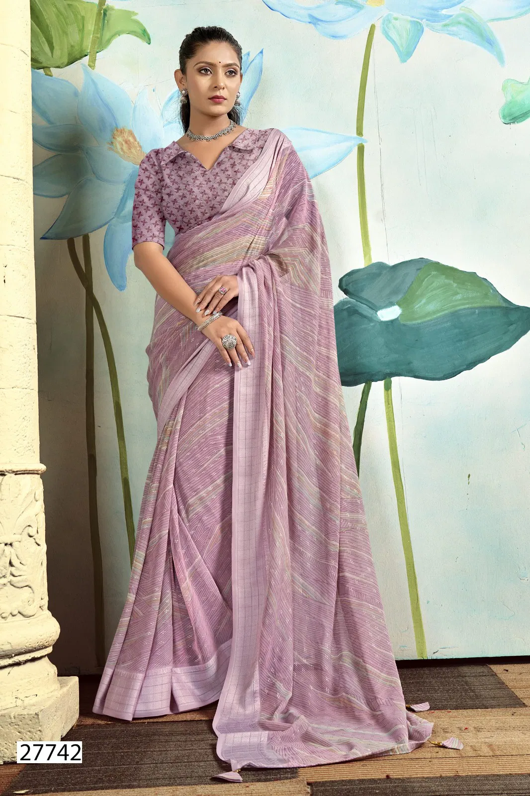 Anvika Vol 4 By Vallabhi Printed Georgette Sarees Wholesale Shop In Surat